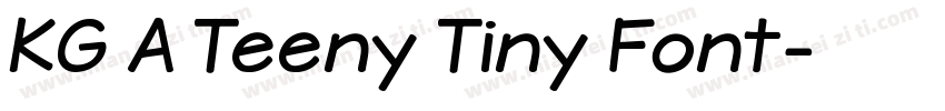KG A Teeny Tiny Font字体转换